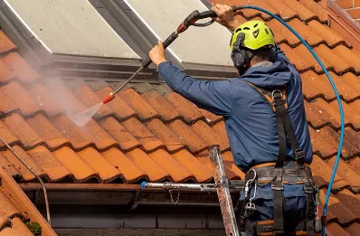 Démoussage et hydrofuge de toiture à Beissat